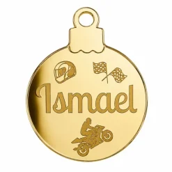Bola personalizada grabada para árbol de Navidad - Motorista