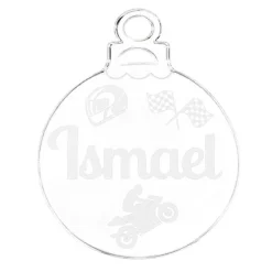 Bola personalizada grabada para árbol de Navidad - Motorista