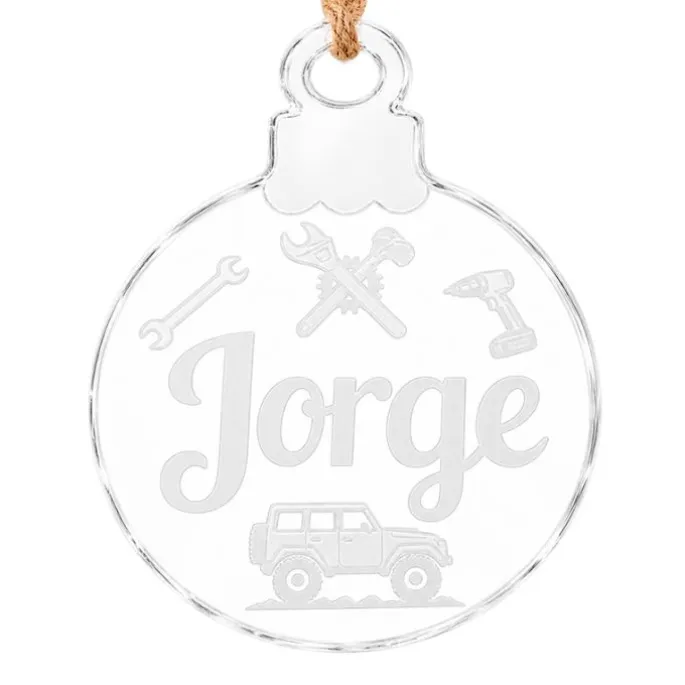 Bola personalizada grabada para árbol de Navidad - Mecánico