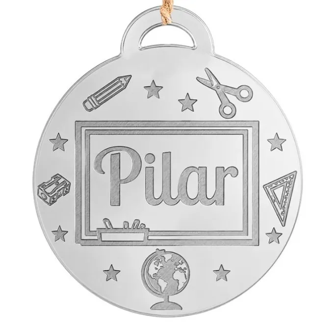 Bola personalizada grabada para árbol de Navidad - Profe