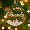 Bola personalizada grabada para árbol de Navidad - Paisaje nevado