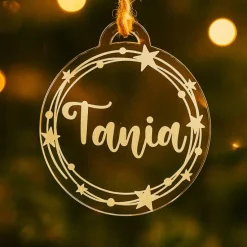 Bola personalizada grabada para árbol de Navidad - Estrellas