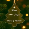 Bola personalizada grabada para árbol de Navidad - Familia Árbol
