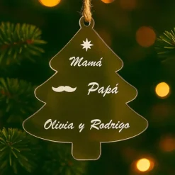 Bola personalizada grabada para árbol de Navidad - Familia Árbol