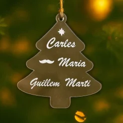 Bola personalizada grabada para árbol de Navidad - Familia Árbol