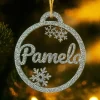 Bola personalizada para árbol de Navidad - Copos de nieve