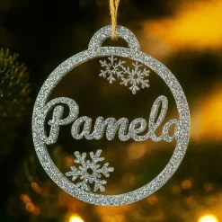 Bola personalizada para árbol de Navidad - Copos de nieve