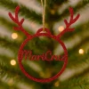 Bola personalizada para árbol de Navidad - Cuernos de reno