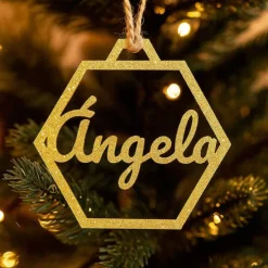 Bola personalizada para árbol de Navidad - Hexágono simple