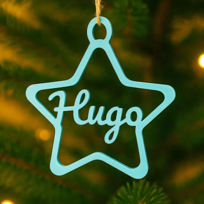 Bola personalizada para árbol de Navidad - Estrella