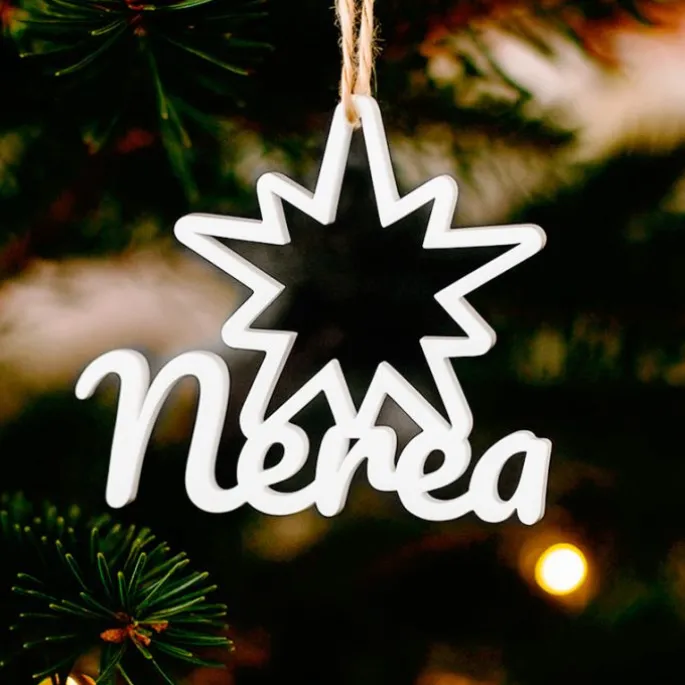 Bola personalizada para árbol de Navidad - Estrella dual