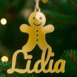 Bola personalizada para árbol de Navidad - Muñeco jengibre