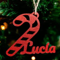 Bola personalizada para árbol de Navidad - Bastón de caramelo