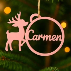 Bola personalizada para árbol de Navidad - Reno