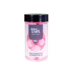 Bolas de azúcar con purpurina rosa bebé 60 g - Azucren