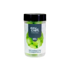 Bolas de azúcar con purpurina verde lima 60 g - Azucren