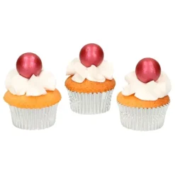 Bolas de chocolate con purpurina rubí (8) - Funcakes