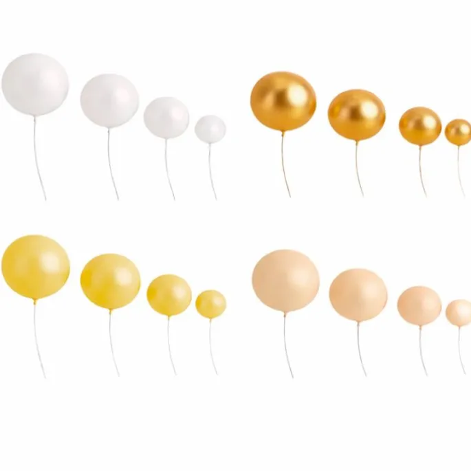 Bolas decorativas amarillas, beige, blancas y doradas (32) - Azucren