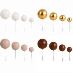 Bolas decorativas marrones, beige, blancas y doradas (32) - Azucren