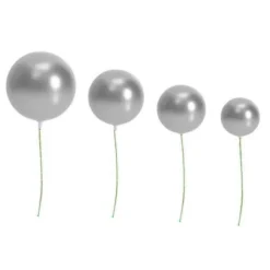Bolas decorativas plateadas (20) - Azucren