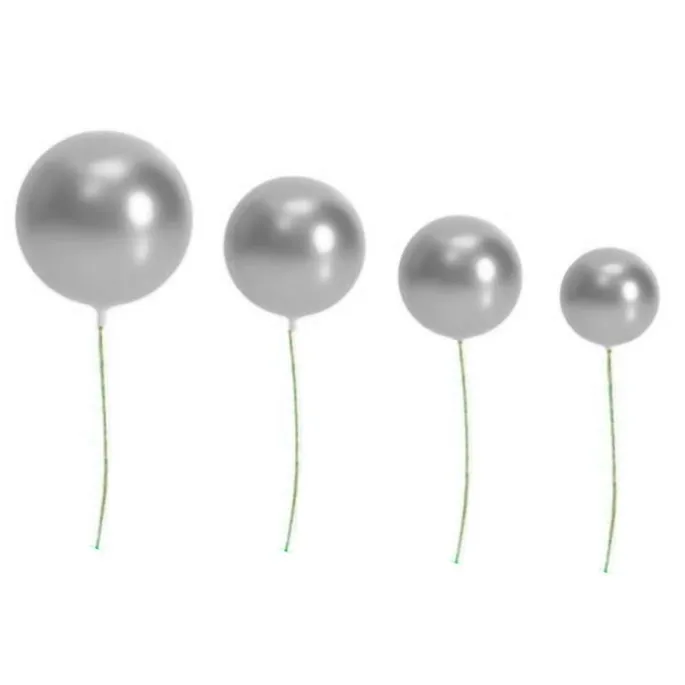 Bolas decorativas plateadas (20) - Azucren