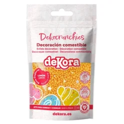 Bolitas de azúcar Dekocrunchies sabor limón 100 g - Dekora