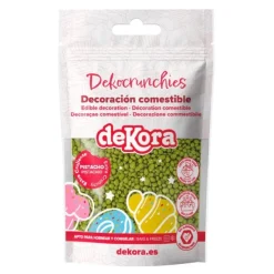 Bolitas de azúcar Dekocrunchies sabor pistacho 100 g - Dekora