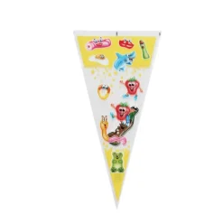 Bolsa con forma de cono para gominolas Amarillo 39 cm