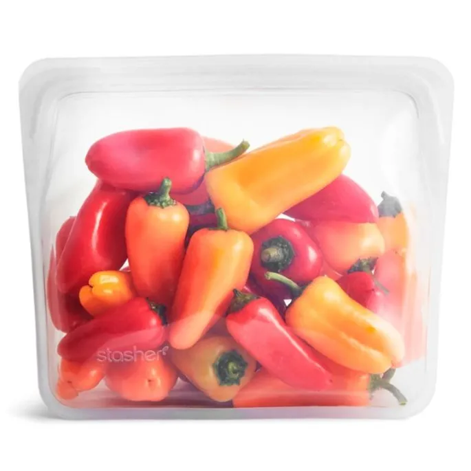 Bolsa ecológica reutilizable blanca con base Stand Up - Silicona - Stasher