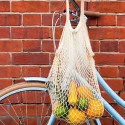 Bolsa para la compra de rejilla crema - Algodón orgánico - Rex London