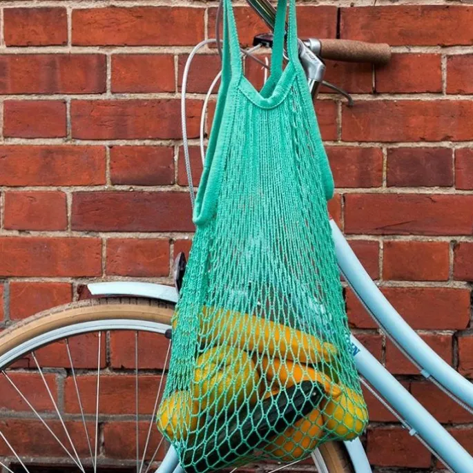 Bolsa para la compra de rejilla azul marino - Algodón orgánico - Rex London