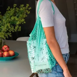 Bolsa para la compra de rejilla azul marino - Algodón orgánico - Rex London