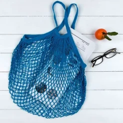 Bolsa para la compra de rejilla azul marino - Algodón orgánico - Rex London