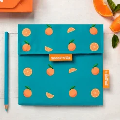 Bolsa reutilizable Orange Snack'n'Go Fruits - Tela - Roll'eat