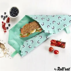 Bolsa reutilizable Panda Snack'n'Go Animals - Tela - Roll'eat