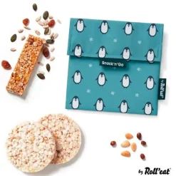 Bolsa reutilizable Penguin Snack'n'Go Animals - Tela - Roll'eat