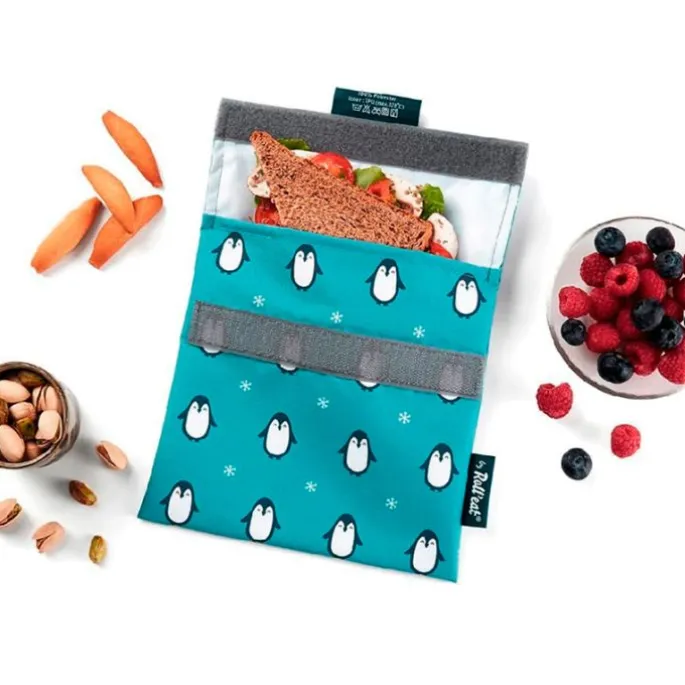 Bolsa reutilizable Penguin Snack'n'Go Animals - Tela - Roll'eat