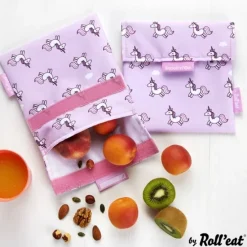 Bolsa reutilizable Unicorns Snack'n'Go Animals - Tela - Roll'eat