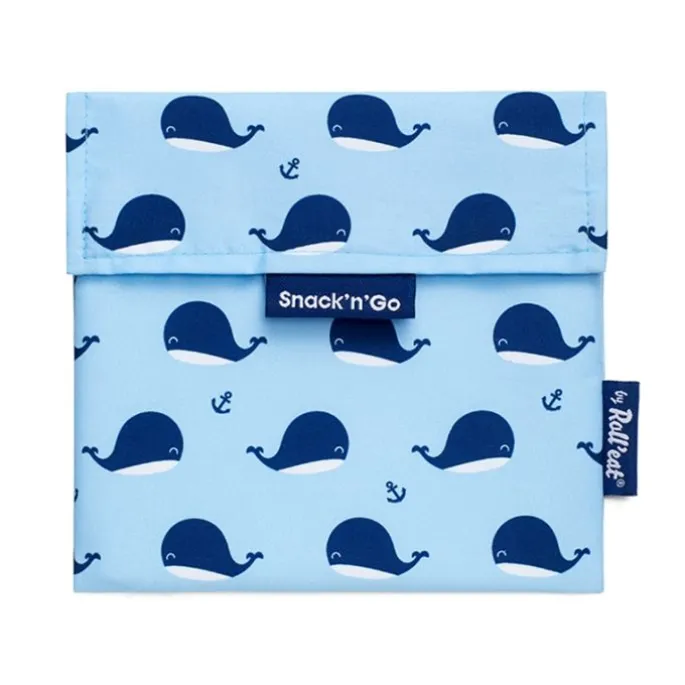 Bolsa reutilizable Whales Snack'n'Go Animals - Tela - Roll'eat