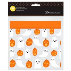 Bolsas con cierre zip fantasmas y calabazas Halloween (20) - Wilton