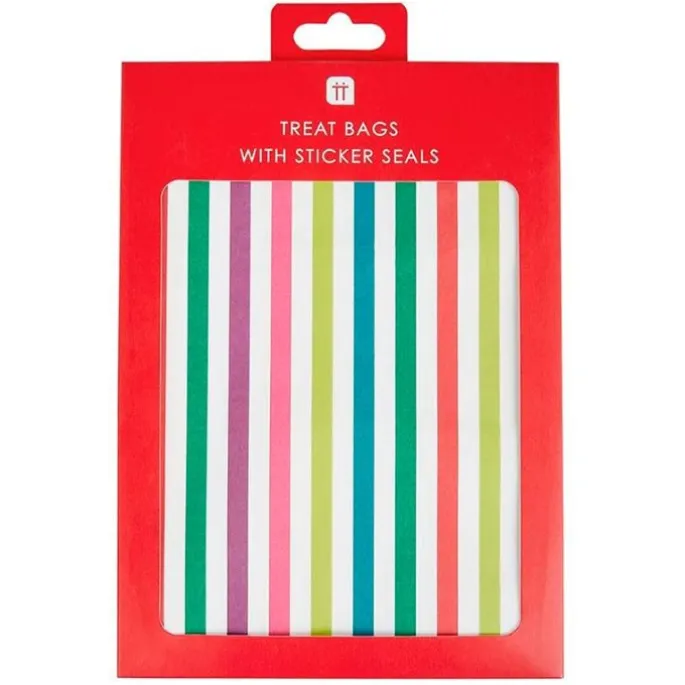 Bolsas de papel rayas multicolor (10) - Talking Tables