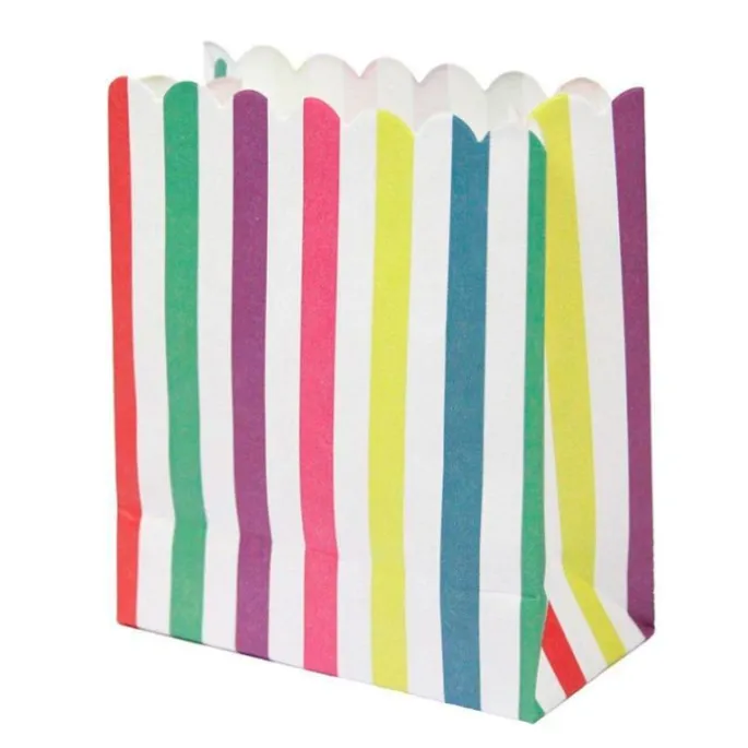 Bolsas de papel rayas multicolor (10) - Talking Tables