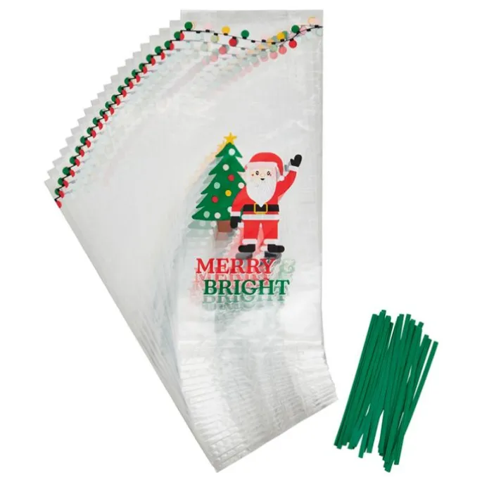 Bolsas para dulces y caramelos Papá Noel Navidad (20) - Wilton