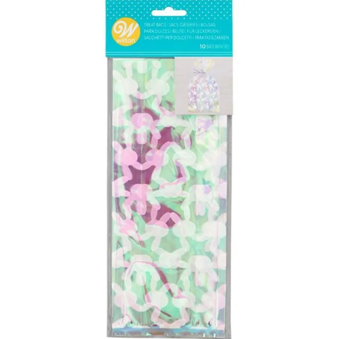 Bolsas para dulces y caramelos iridiscentes conejos (10) - Wilton