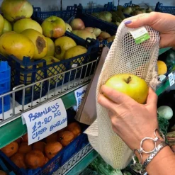 Bolsas para la compra de rejilla (3) - Algodón orgánico - A Slice of Green
