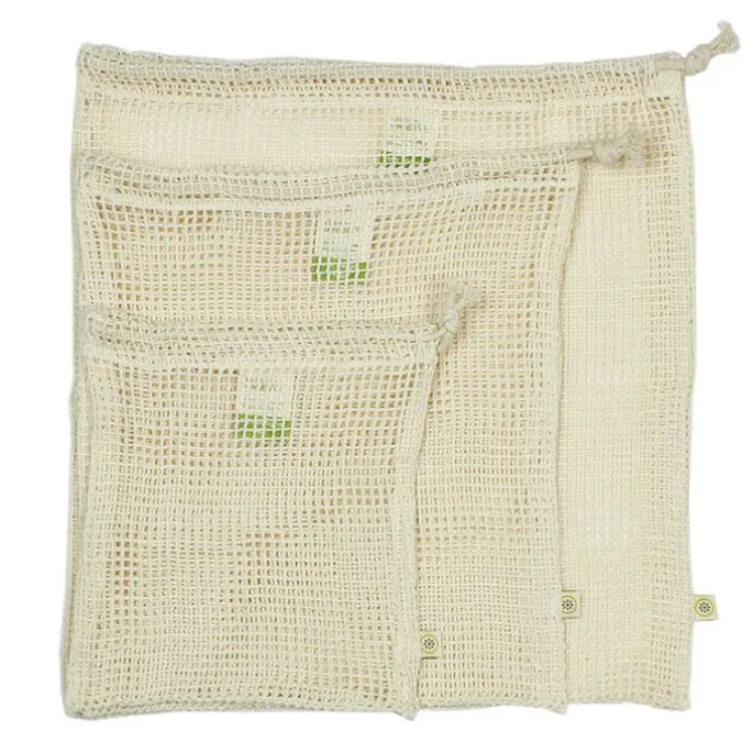 Bolsas para la compra de rejilla (3) - Algodón orgánico - A Slice of Green
