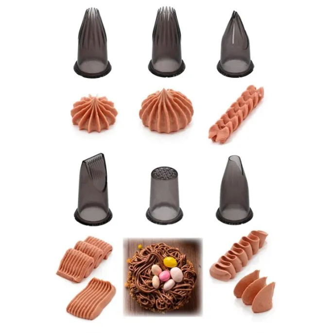 Boquillas para pistola galletas / churrera Le Tube Set Creatif (6) - De Buyer