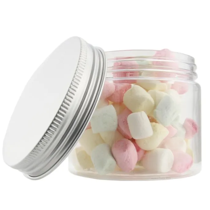 Bote de plástico transparente con tapa 150 ml