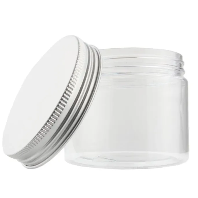 Bote de plástico transparente con tapa 150 ml