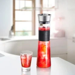 Botella con tapa 1 litro CASCADA - Vidrio - Gefu